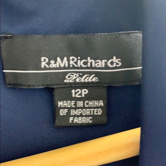 R&M Richards 2-piece Navy Blouse and Pants - Picture 5 of 5